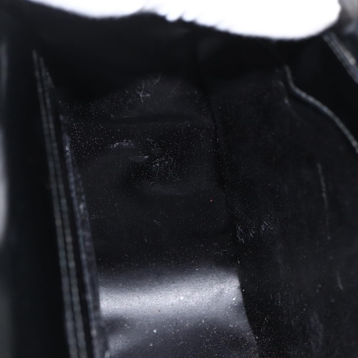 GUCCI Hand Bag Patent leather Black Silver 000 1013 0504 Auth 173915