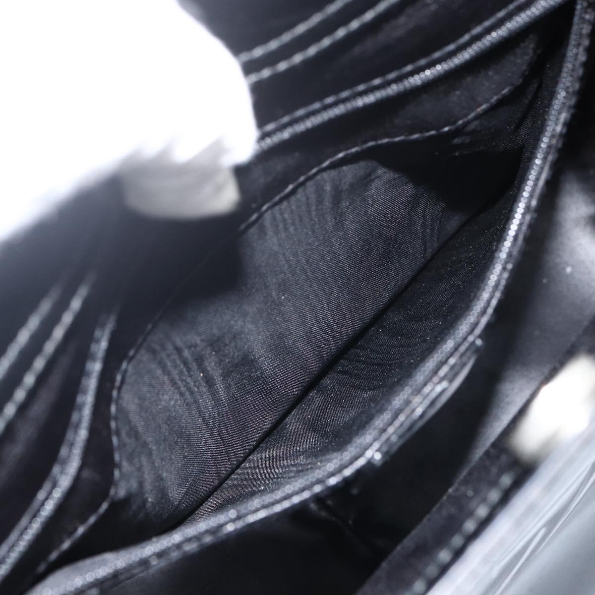 GUCCI Hand Bag Patent leather Black Silver 000 1013 0504 Auth 173915