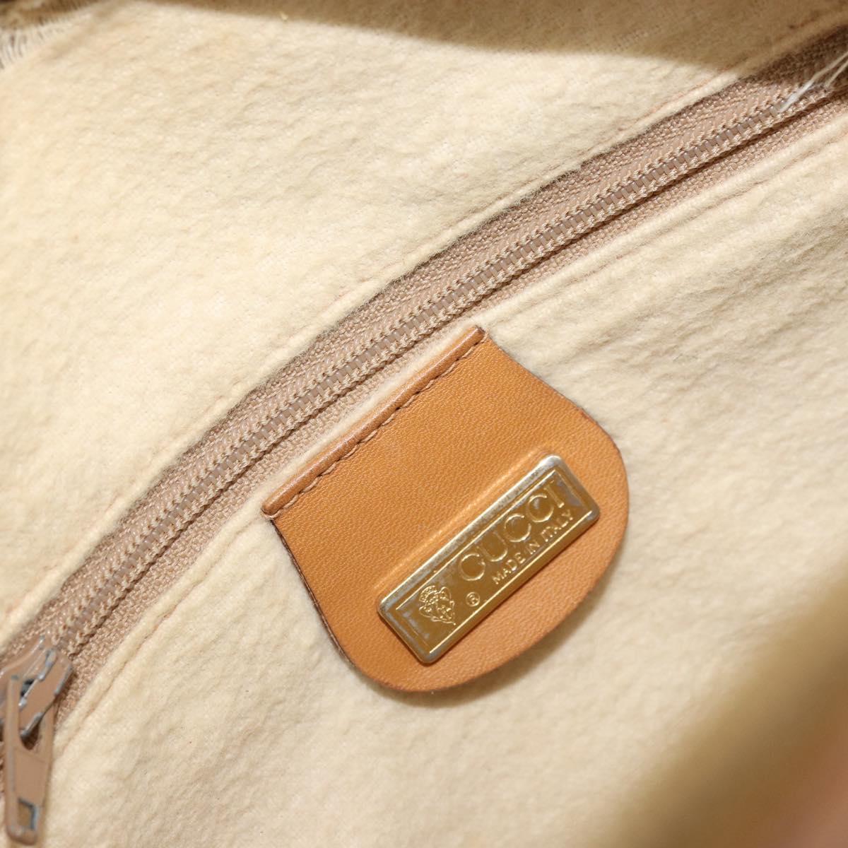 GUCCI Micro GG Supreme Shoulder Bag PVC Beige Gold 007 115 5575 Auth 173919