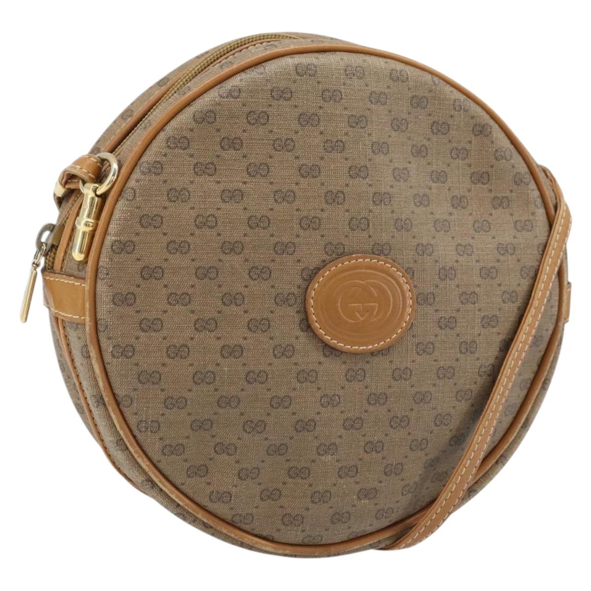 GUCCI Micro GG Supreme Shoulder Bag PVC Beige Gold 007 115 5575 Auth 173919