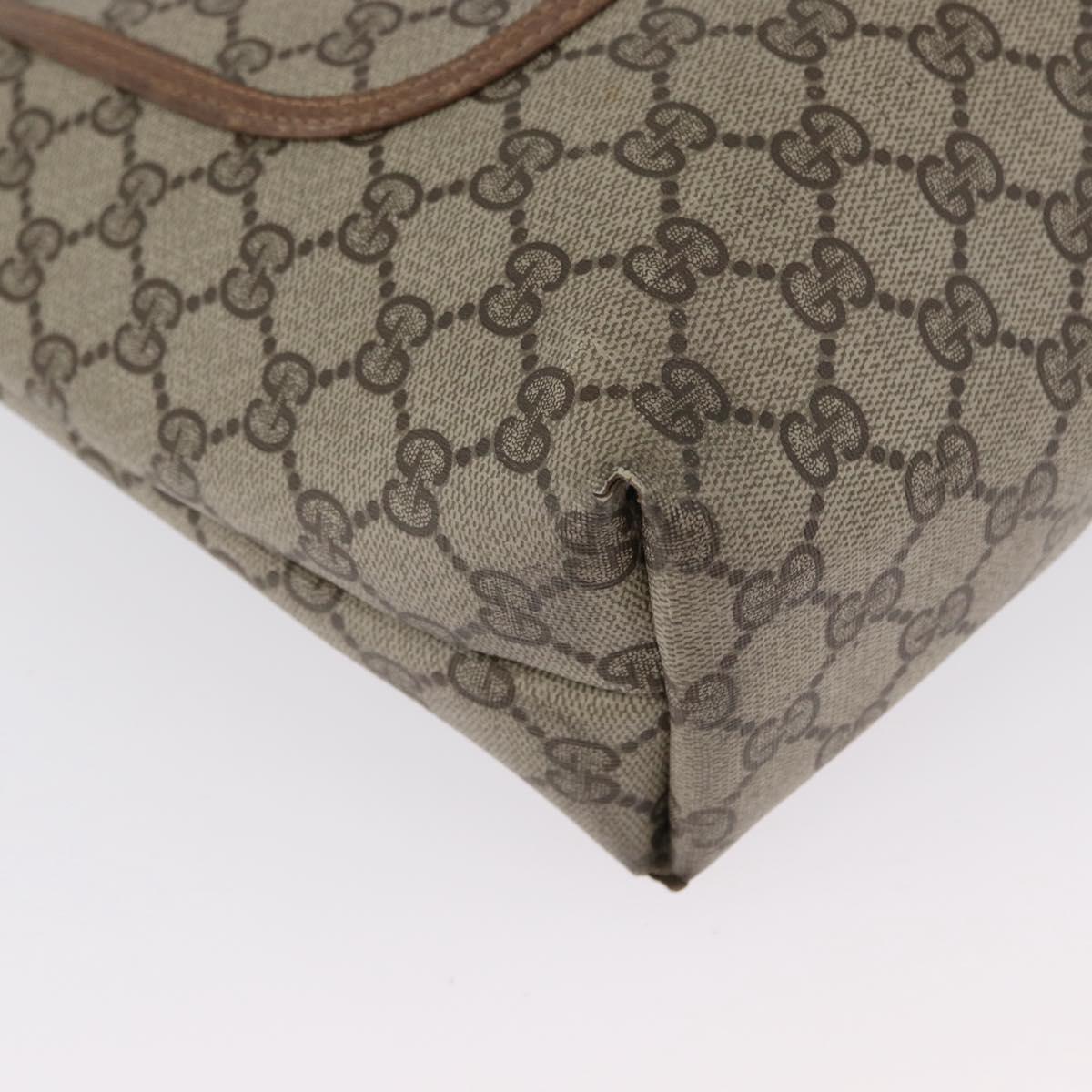 GUCCI GG Supreme Web Sherry Line Tote Bag PVC Beige Red 39 02 003 Auth 173923