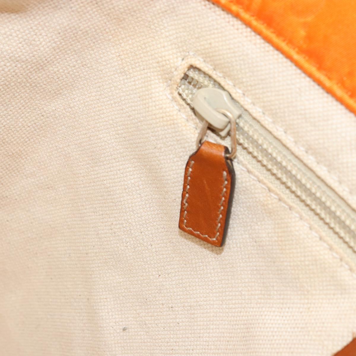 GUCCI GG Canvas Tote Bag Nylon Orange 282439 Auth 173944