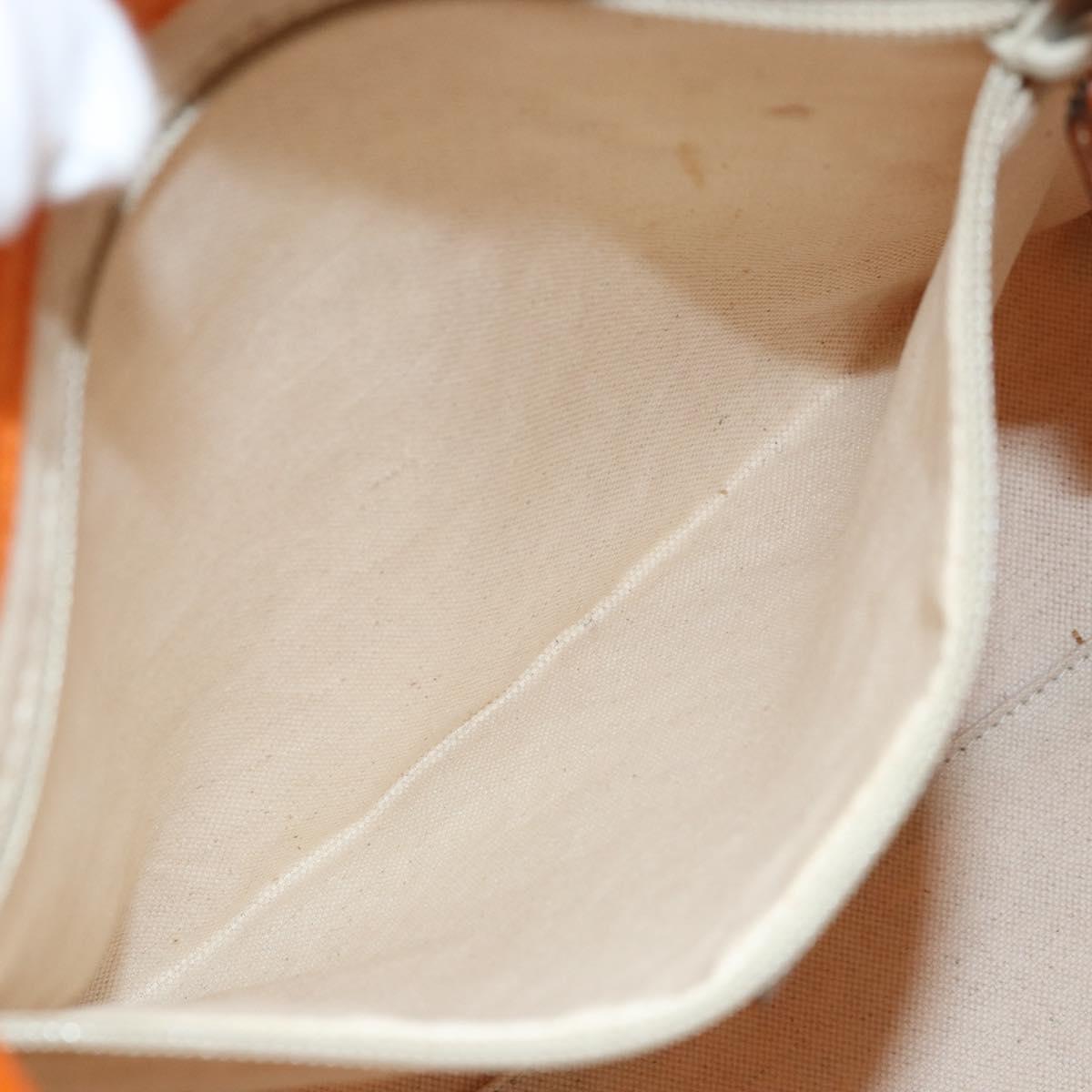 GUCCI GG Canvas Tote Bag Nylon Orange 282439 Auth 173944