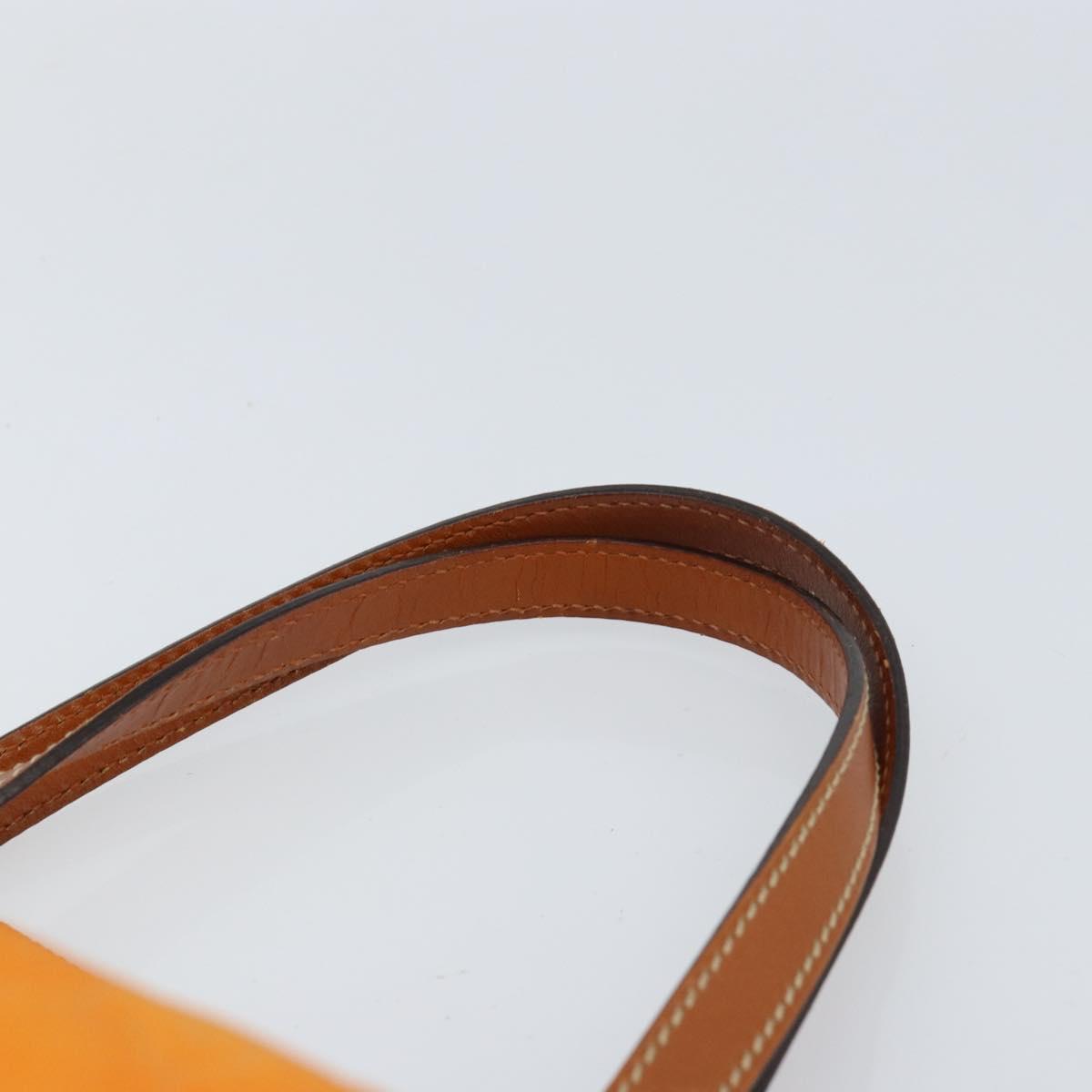 GUCCI GG Canvas Tote Bag Nylon Orange 282439 Auth 173944