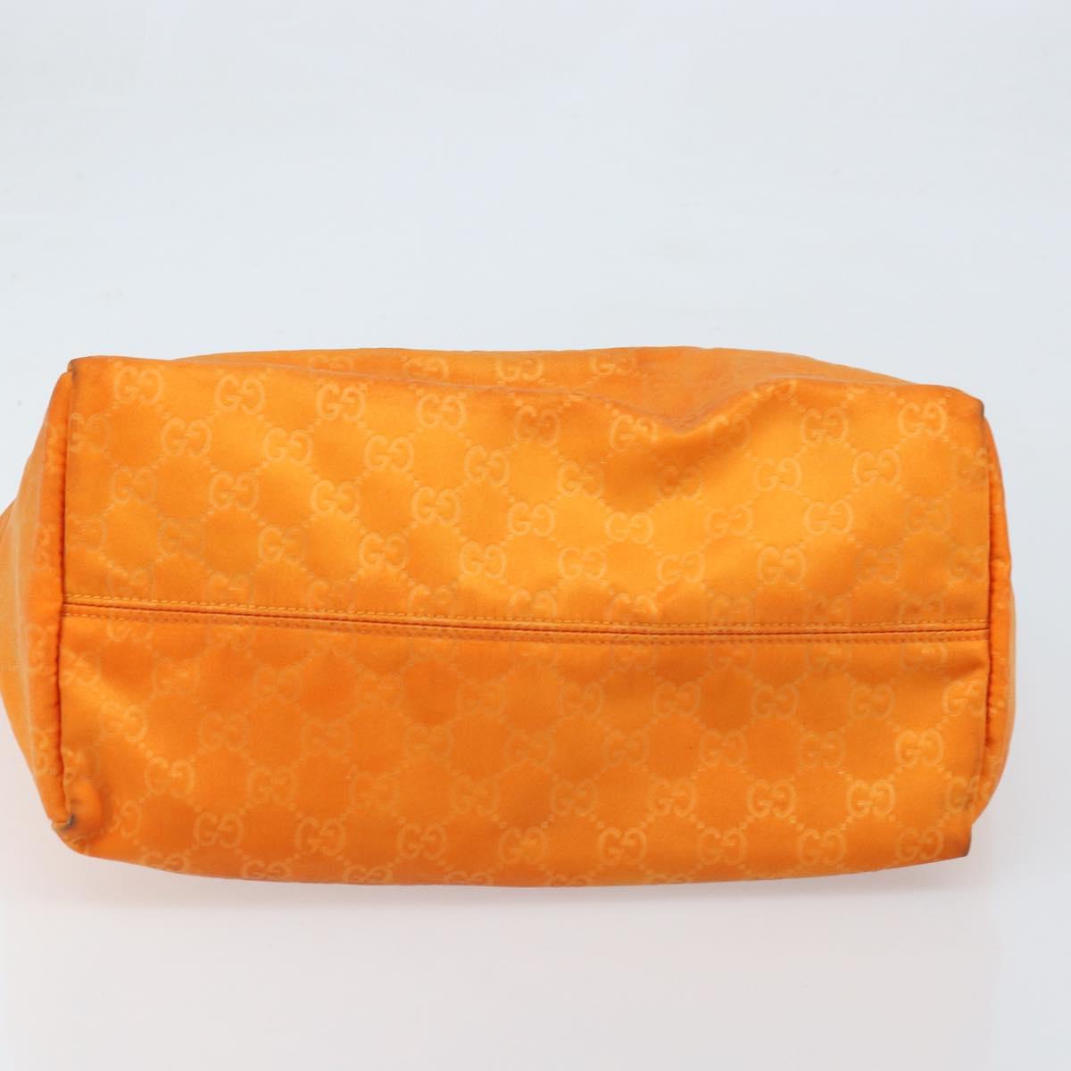 GUCCI GG Canvas Tote Bag Nylon Orange 282439 Auth 173944