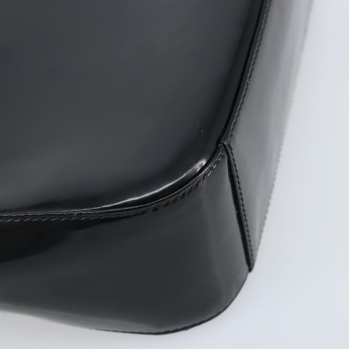GUCCI Shoulder Bag Patent leather Black Silver 000 0506 Auth 173947
