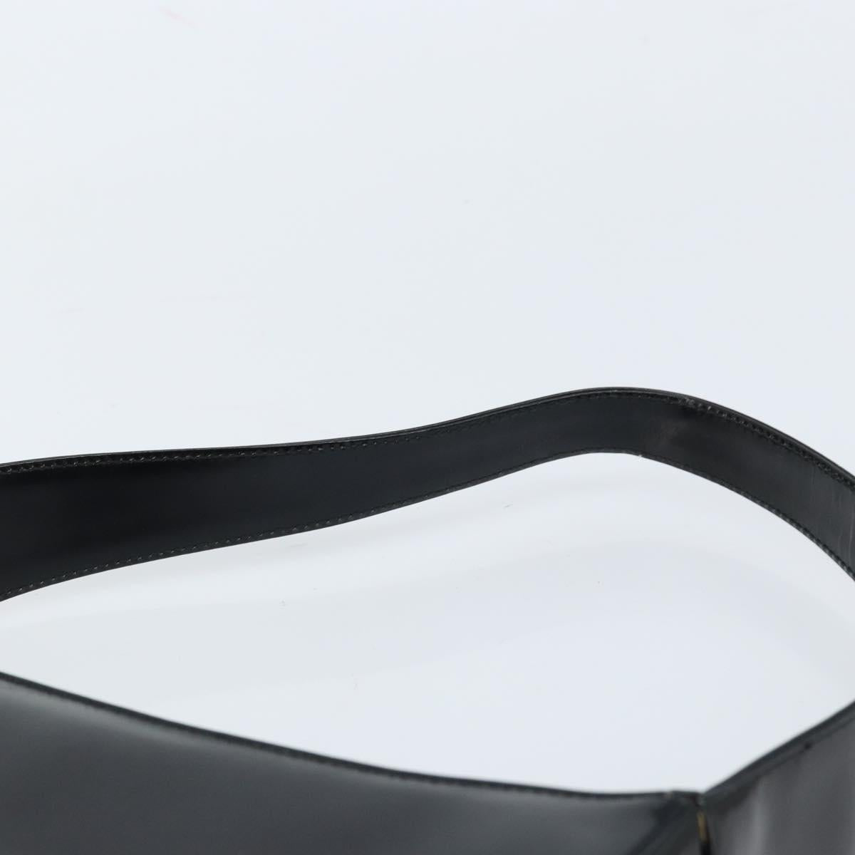 GUCCI Shoulder Bag Patent leather Black Silver 000 0506 Auth 173947