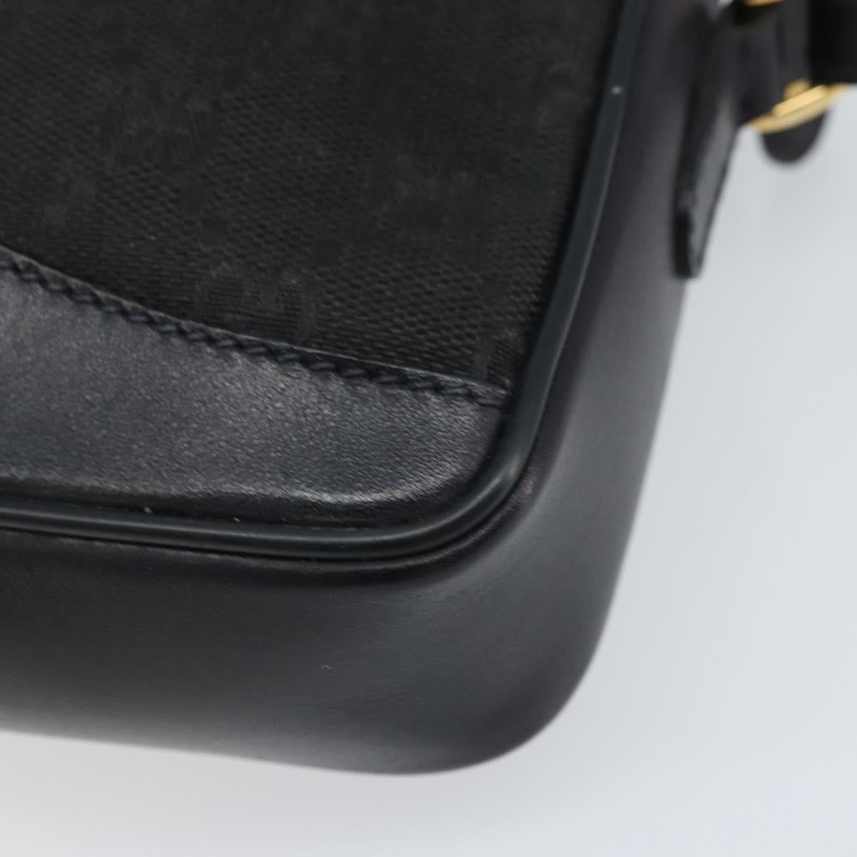 GUCCI GG Canvas Clutch Bag Black Gold 018 3754 3642 Auth 173949