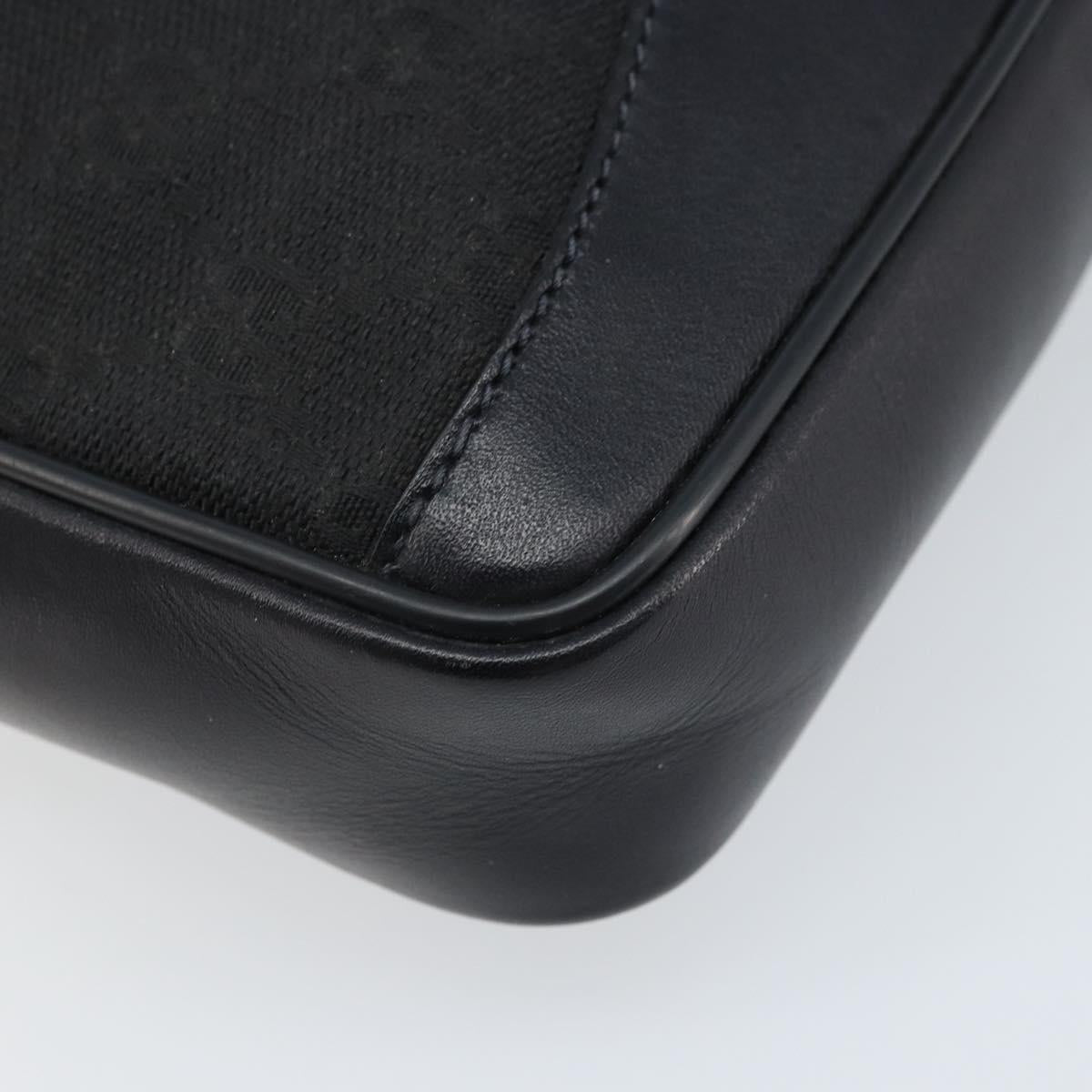 GUCCI GG Canvas Clutch Bag Black Gold 018 3754 3642 Auth 173949