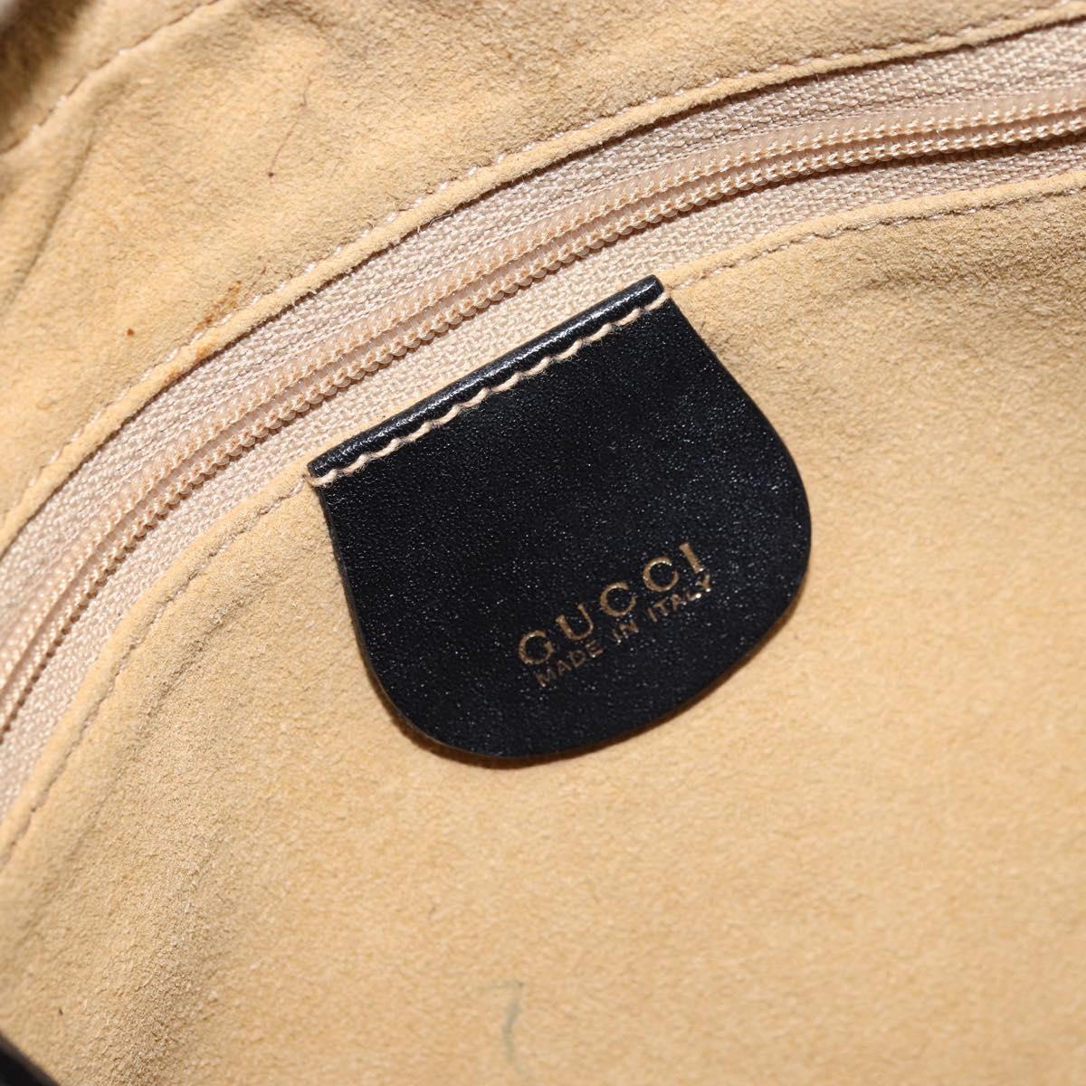 GUCCI GG Canvas Clutch Bag Black Gold 018 3754 3642 Auth 173949