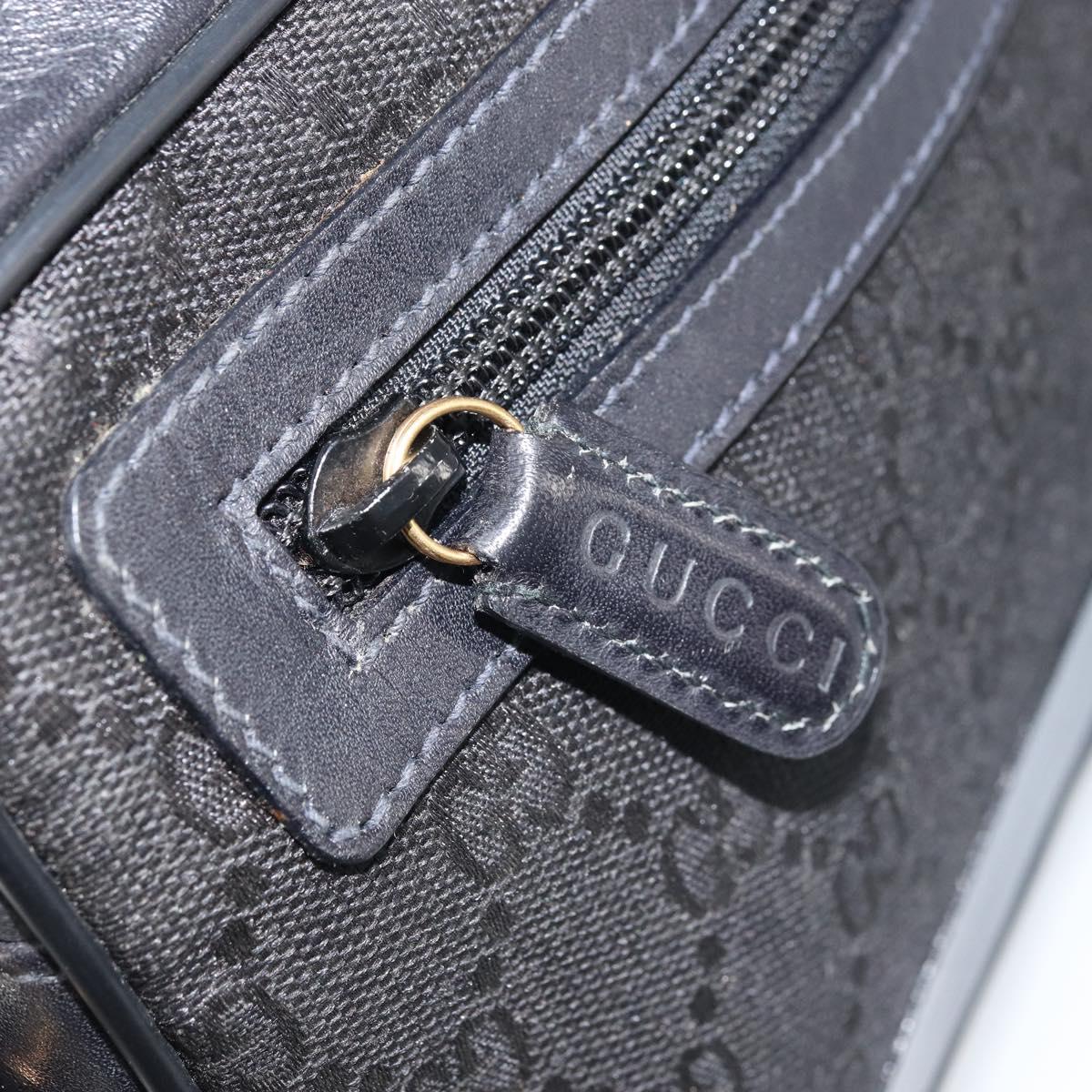 GUCCI GG Canvas Clutch Bag Black Gold 018 3754 3642 Auth 173949