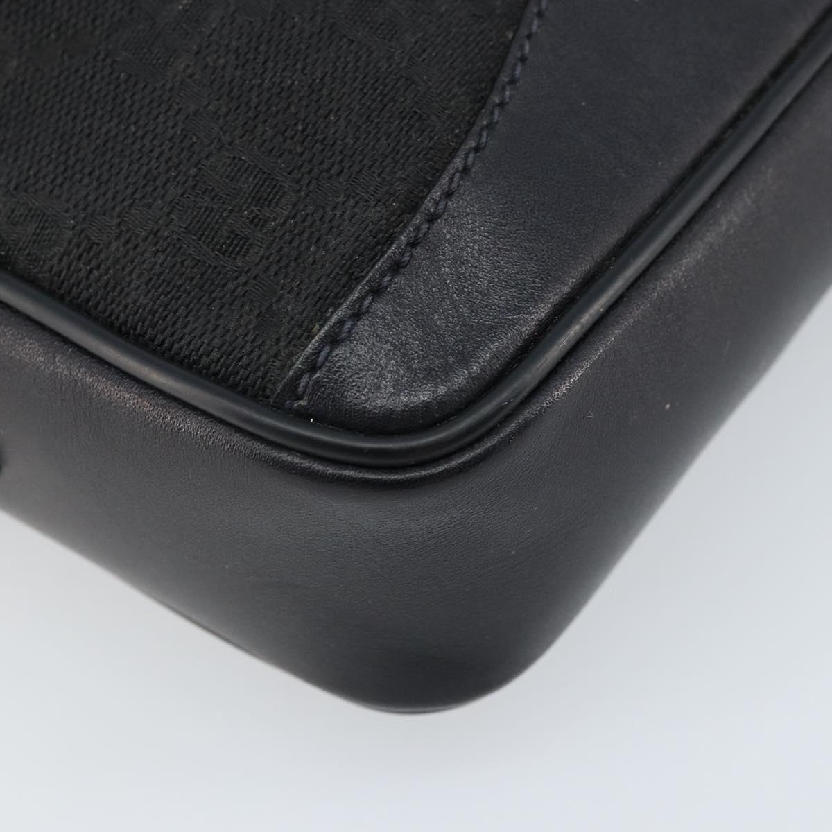 GUCCI GG Canvas Clutch Bag Black Gold 018 3754 3642 Auth 173949