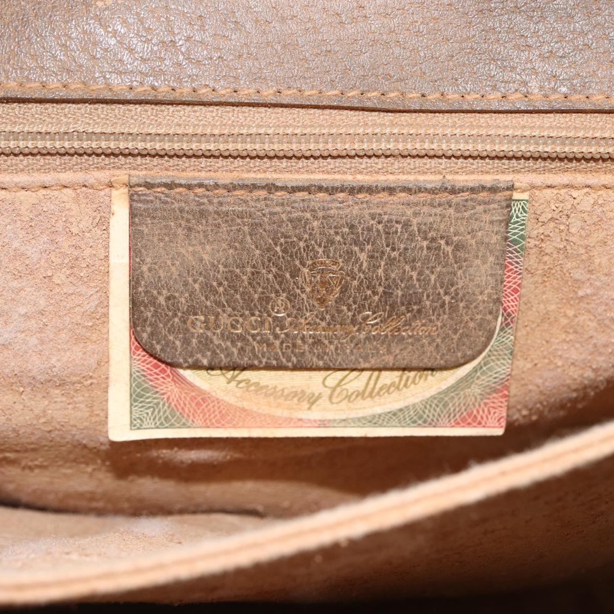 GUCCI GG Supreme Shoulder Bag PVC Leather Beige Gold 116 02 067 Auth 173967