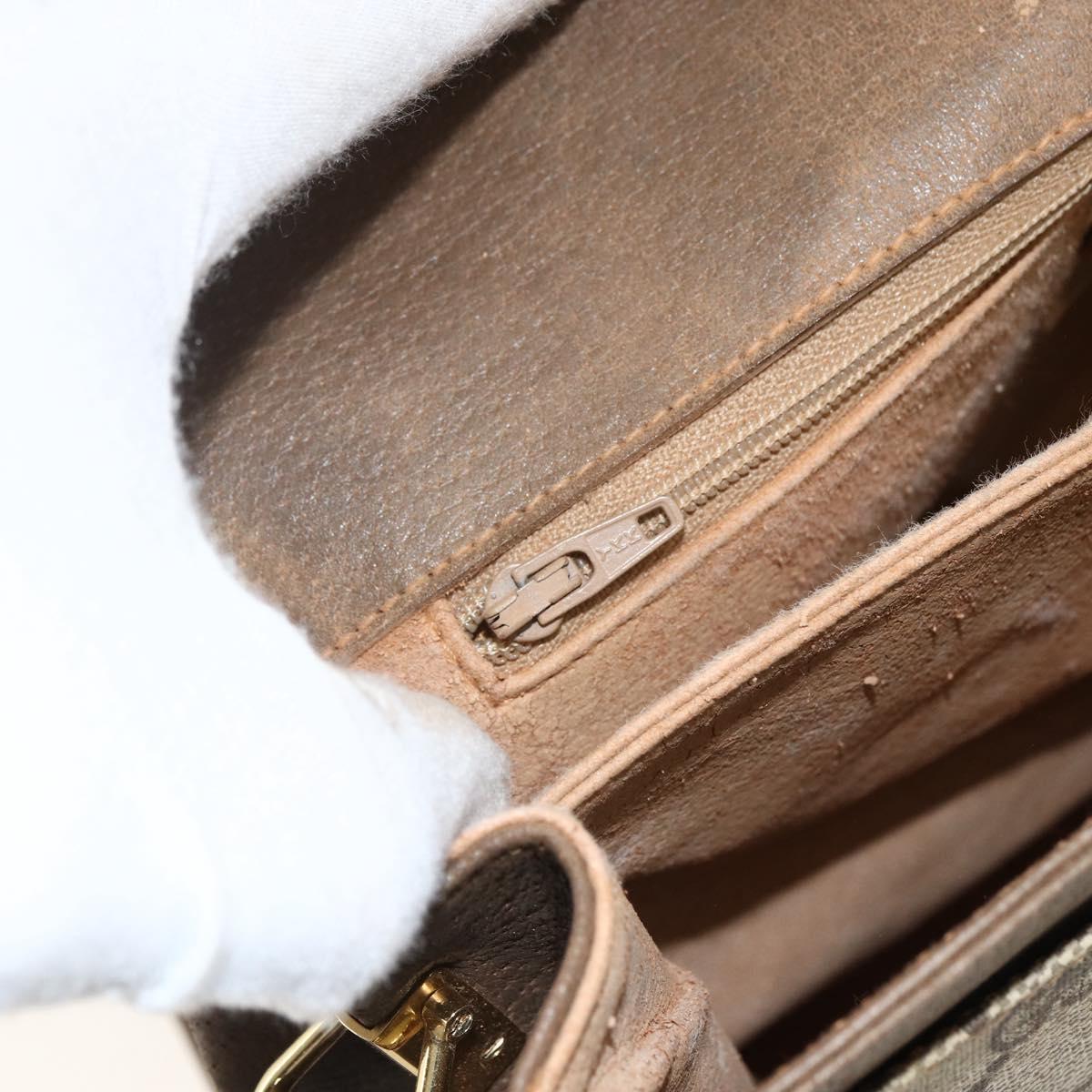 GUCCI GG Supreme Shoulder Bag PVC Leather Beige Gold 116 02 067 Auth 173967