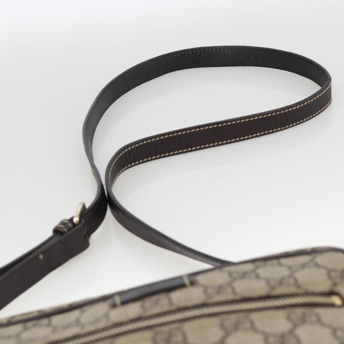 GUCCI GG Supreme Shoulder Bag PVC Beige Gold 201447 Auth 173968