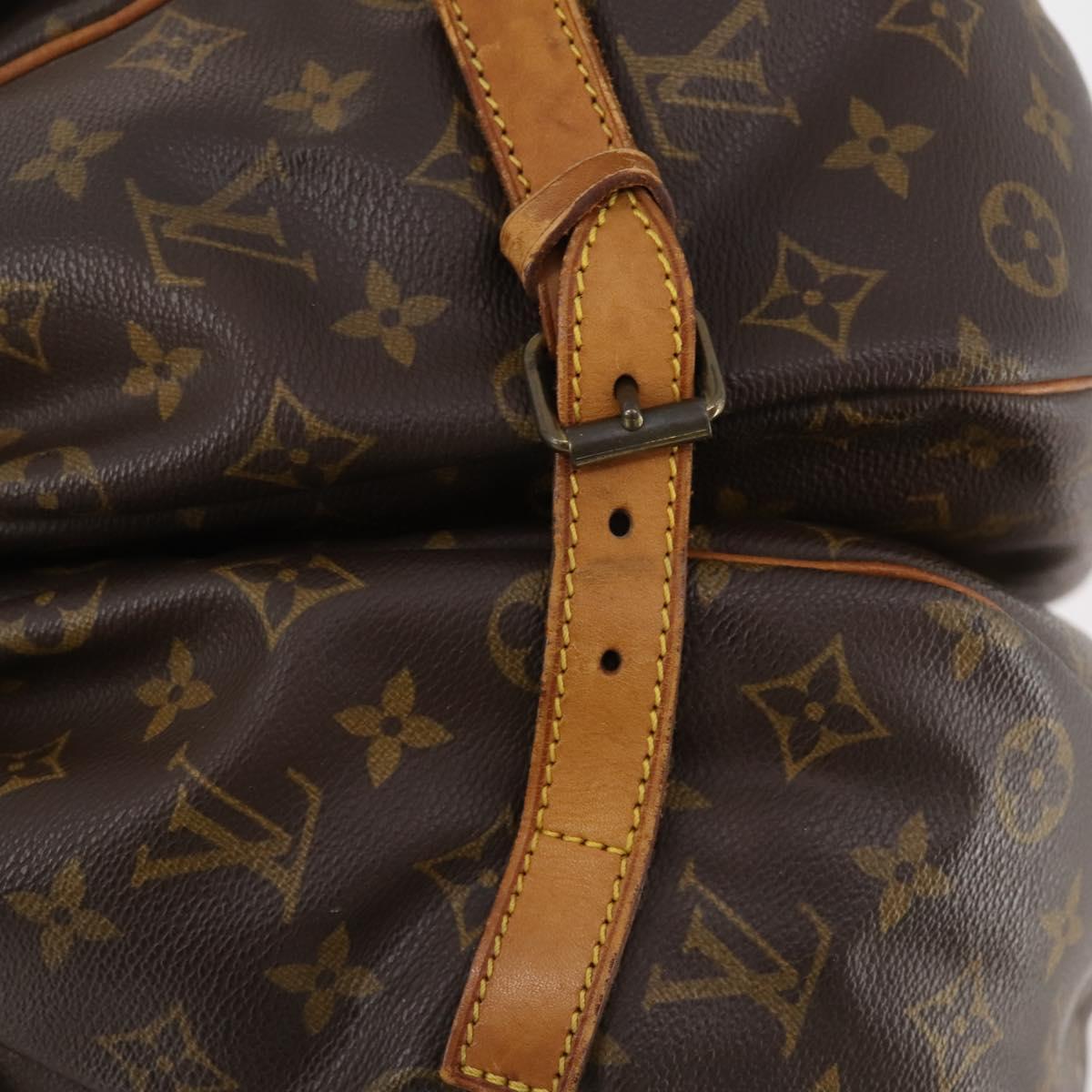 LOUIS VUITTON Monogram Saumur 35 Shoulder Bag M42254 LV Auth 173977