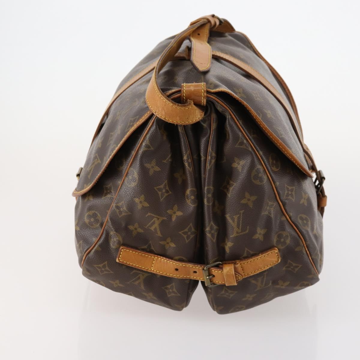 LOUIS VUITTON Monogram Saumur 35 Shoulder Bag M42254 LV Auth 173977