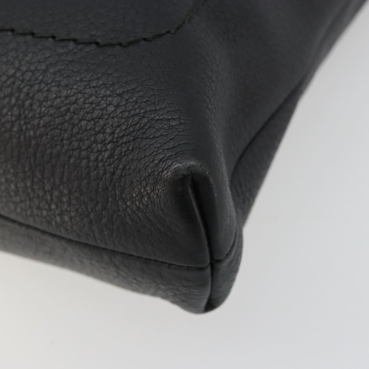 BALLY Shoulder Bag Leather Black Auth 173982