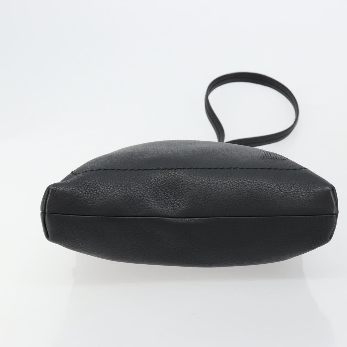 BALLY Shoulder Bag Leather Black Auth 173982