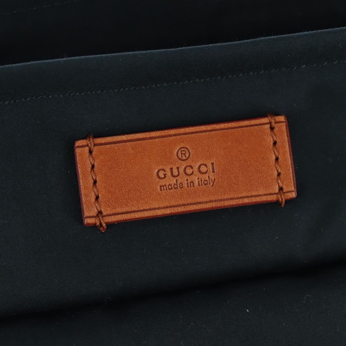 GUCCI Sherry Line Shoulder Bag Nylon Navy Silver 256312 Auth 173985A