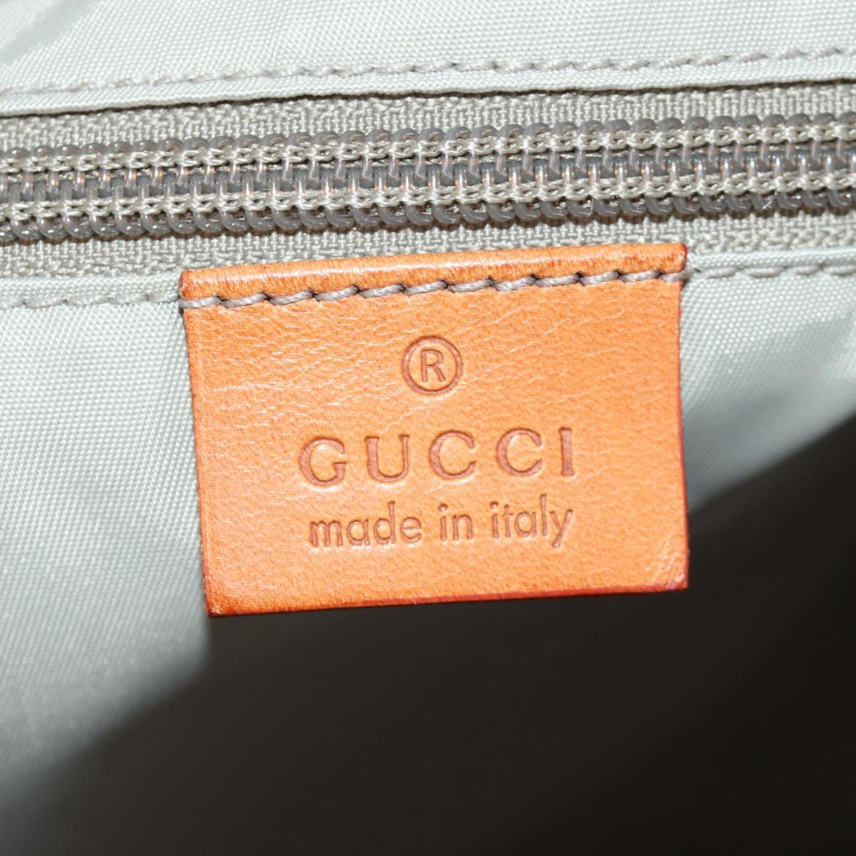 GUCCI Sherry Line Shoulder Bag Nylon Navy Silver 256312 Auth 173985A