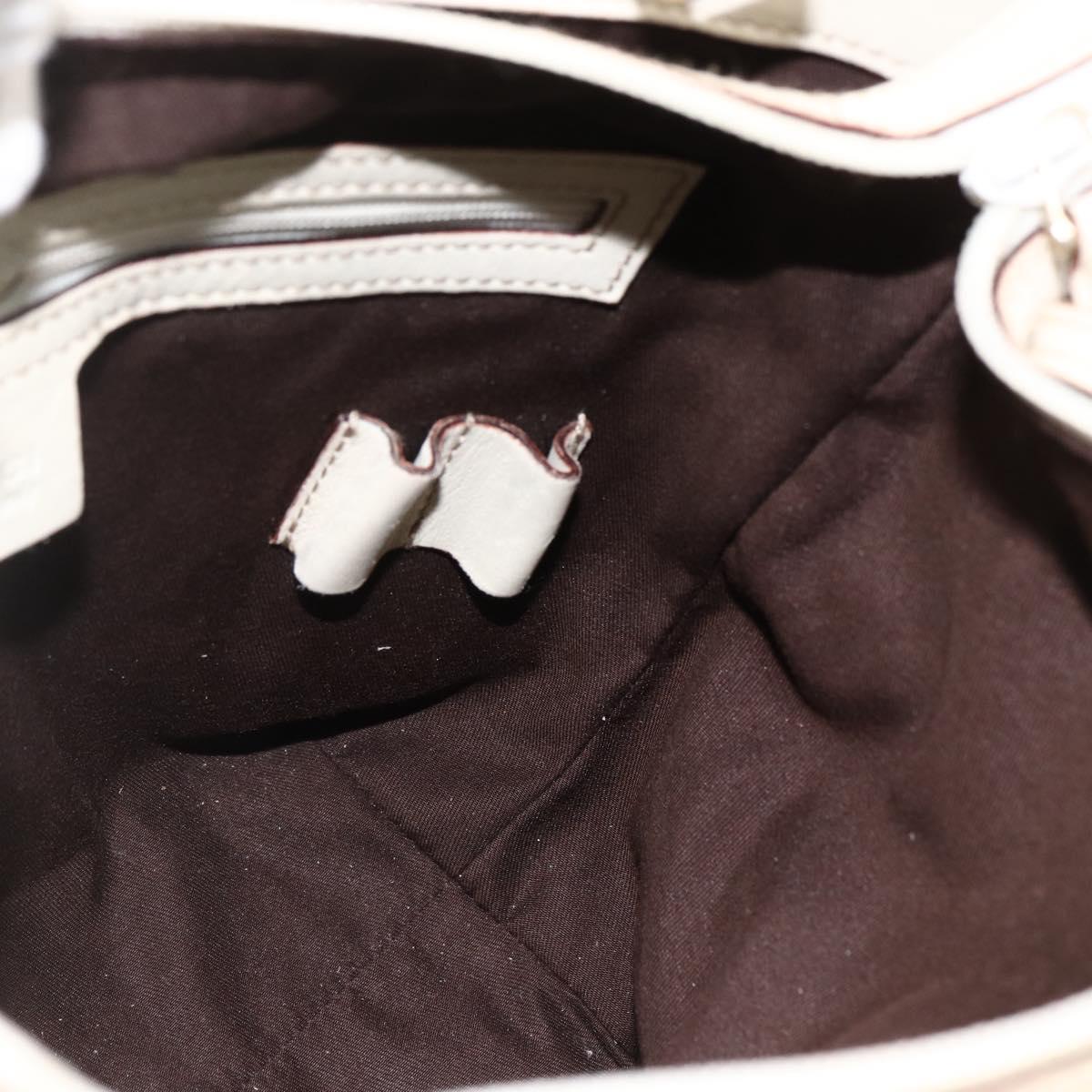 GUCCI GG Canvas Hand Bag Beige Gold 145994 Auth 173989