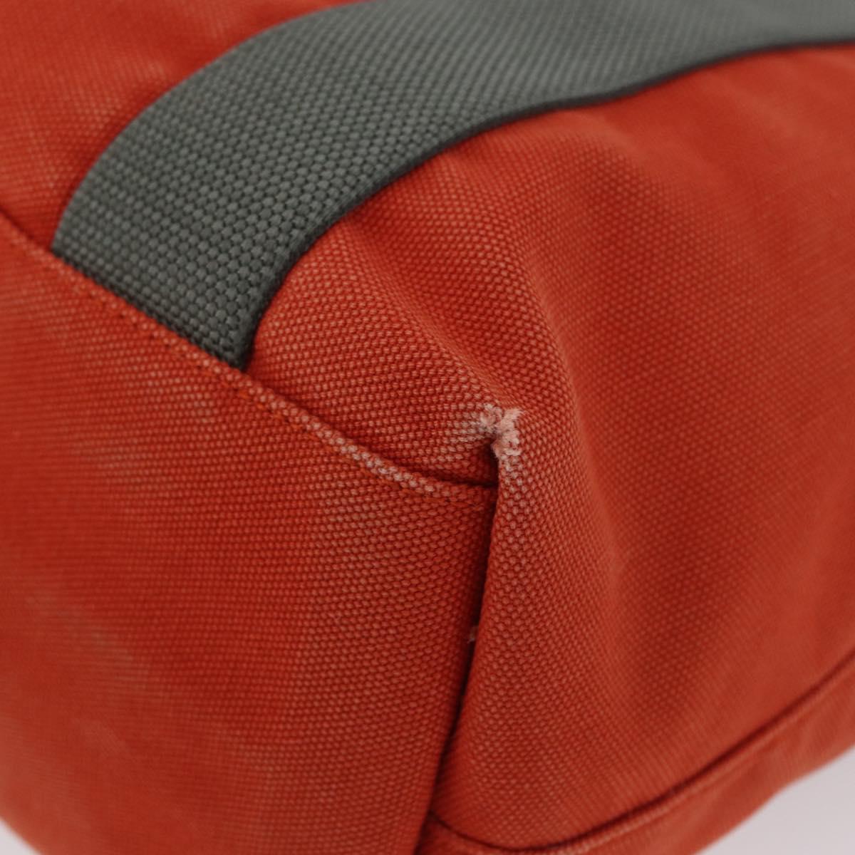 PRADA Sports Hand Bag Canvas Orange Auth 173993