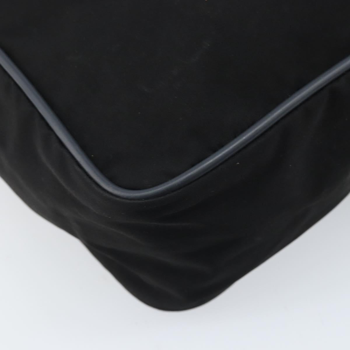 PRADA Sports Shoulder Bag Nylon Black Silver Auth 173999