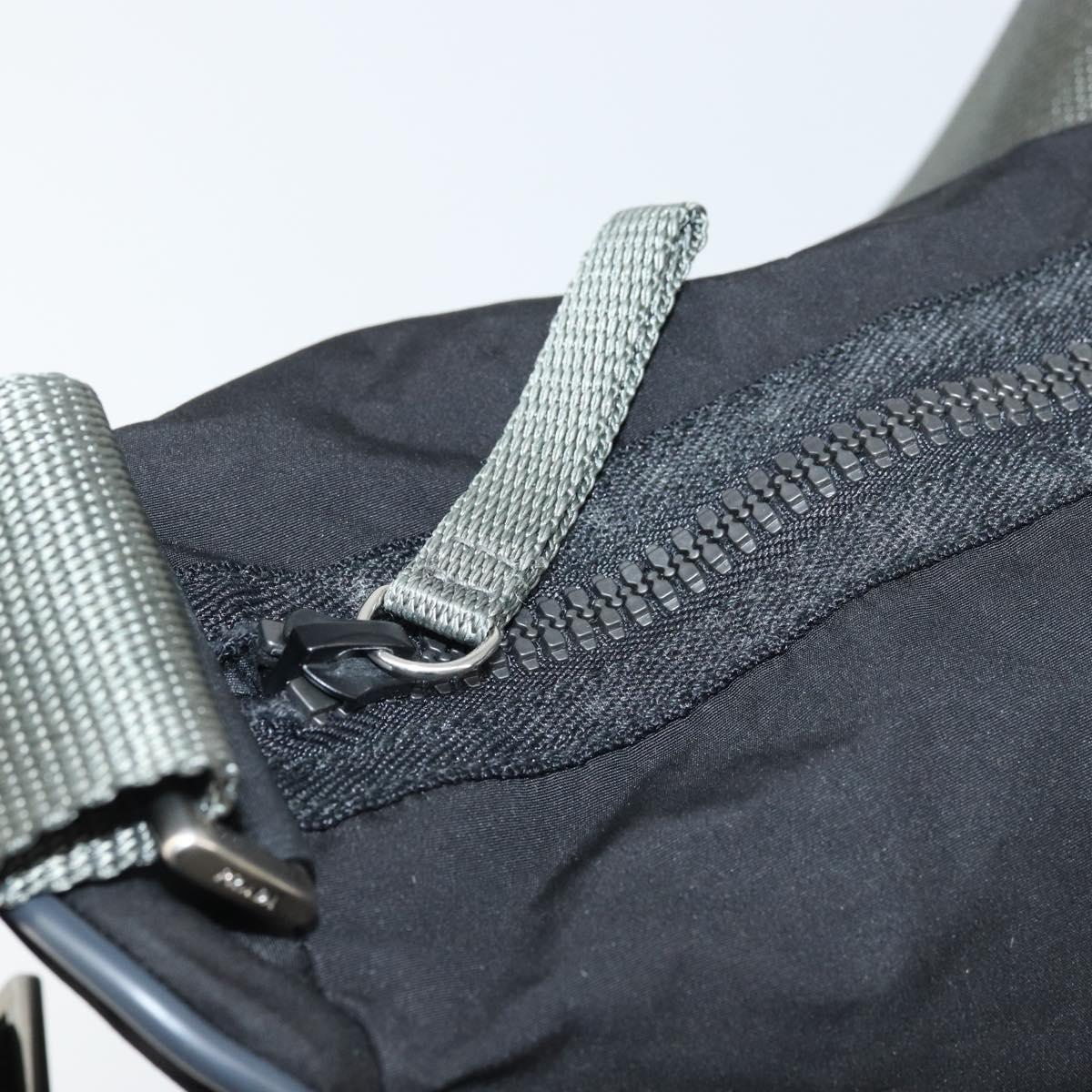 PRADA Sports Shoulder Bag Nylon Black Silver Auth 173999