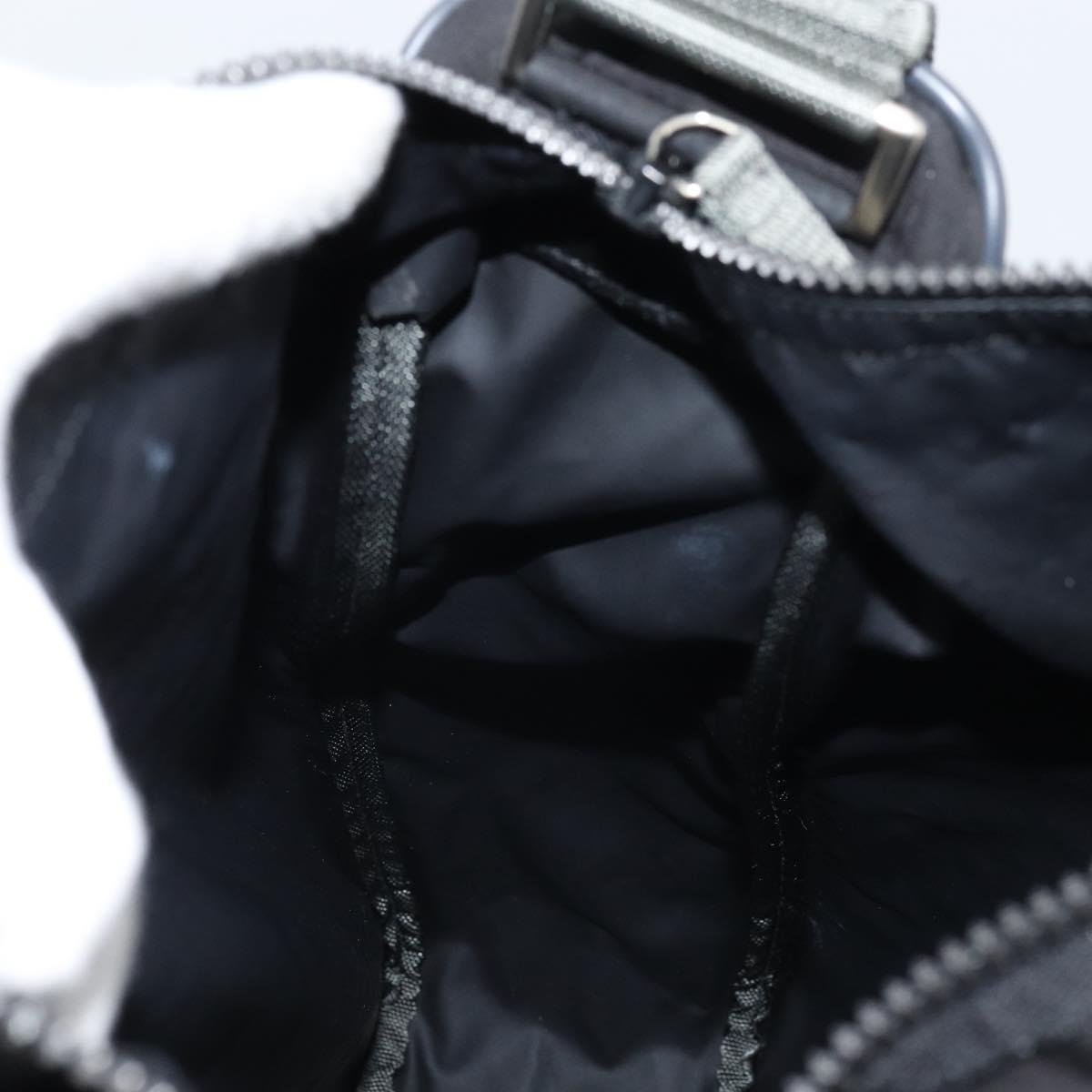 PRADA Sports Shoulder Bag Nylon Black Silver Auth 173999