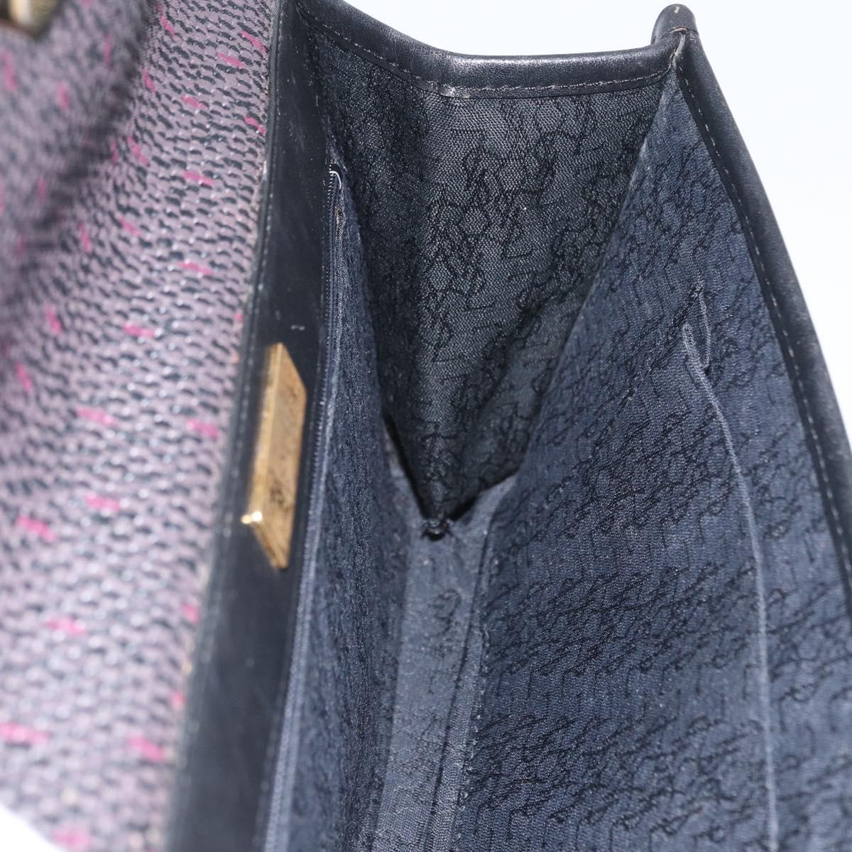 SAINT LAURENT Clutch Bag PVC Purple Gold Auth 174001