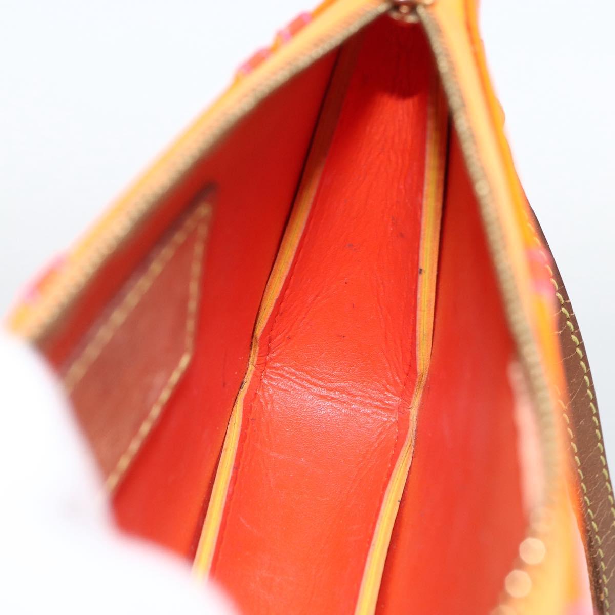 LOUIS VUITTON Monogram Vernis Fluo Lexington Pouch Orange M91908 Auth 174030