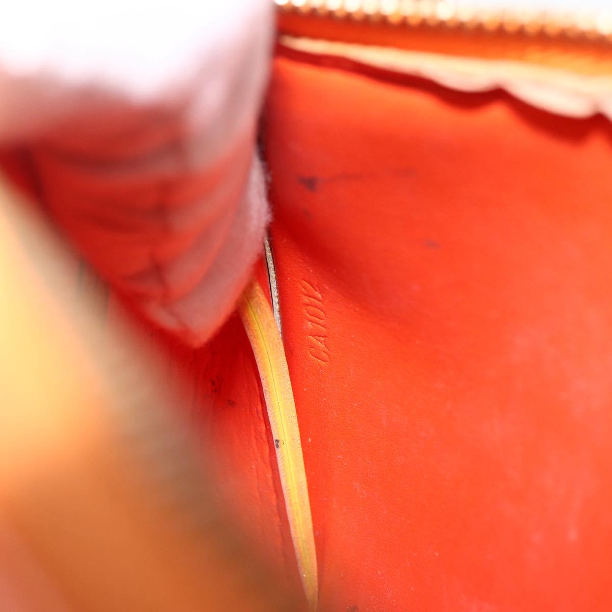 LOUIS VUITTON Monogram Vernis Fluo Lexington Pouch Orange M91908 Auth 174030