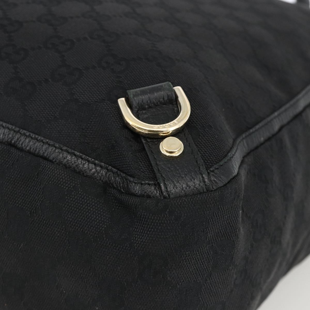 GUCCI GG Canvas Abbey Tote Bag Black Gold 130733 Auth 174036A