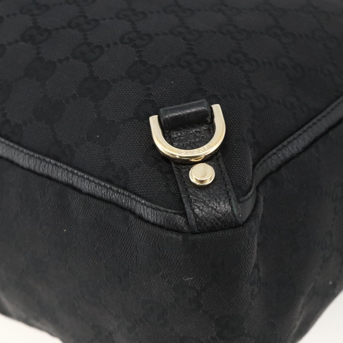 GUCCI GG Canvas Abbey Tote Bag Black Gold 130733 Auth 174036A