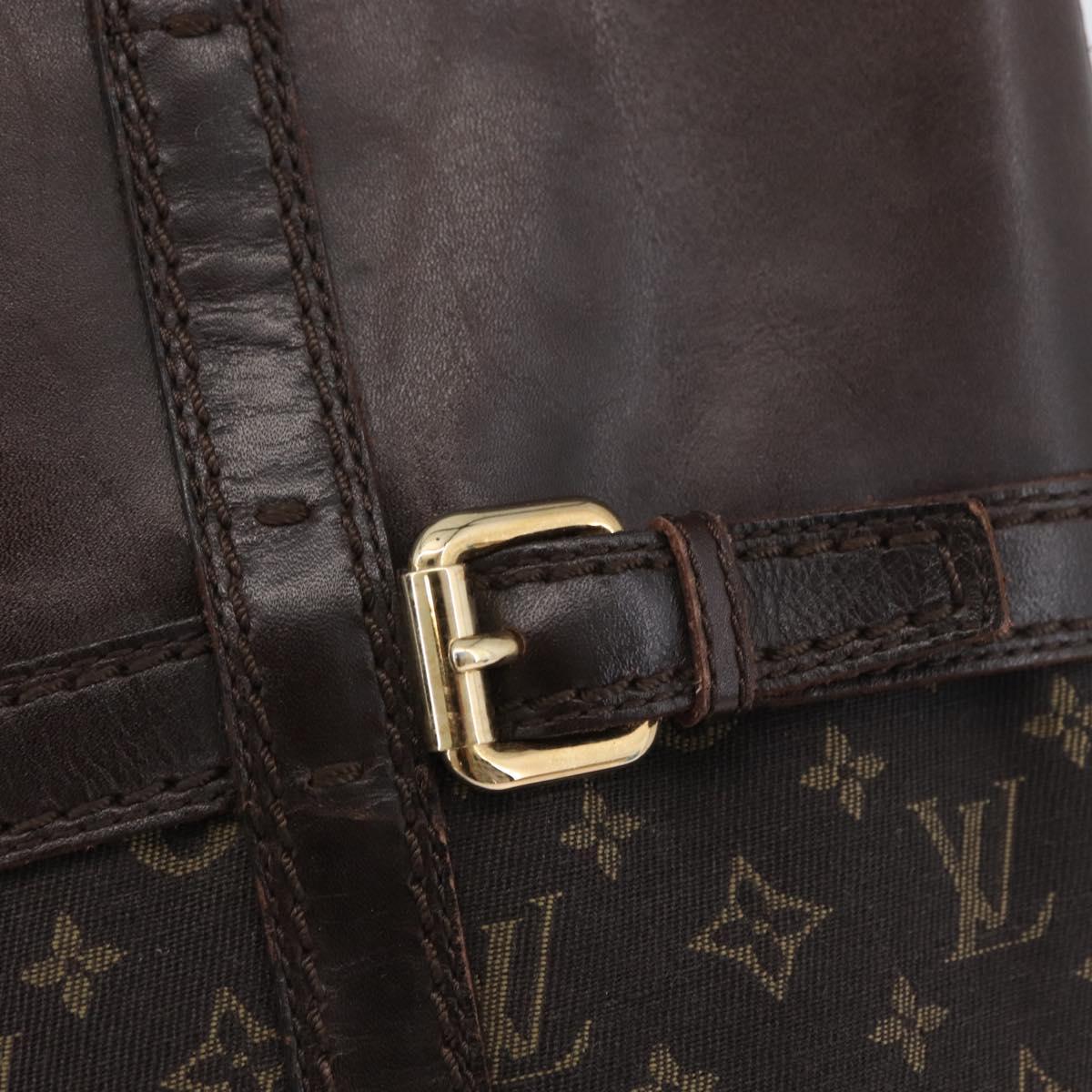 LOUIS VUITTON Monogram Idylle Boots 36 Dark Brown LV Auth 174048A