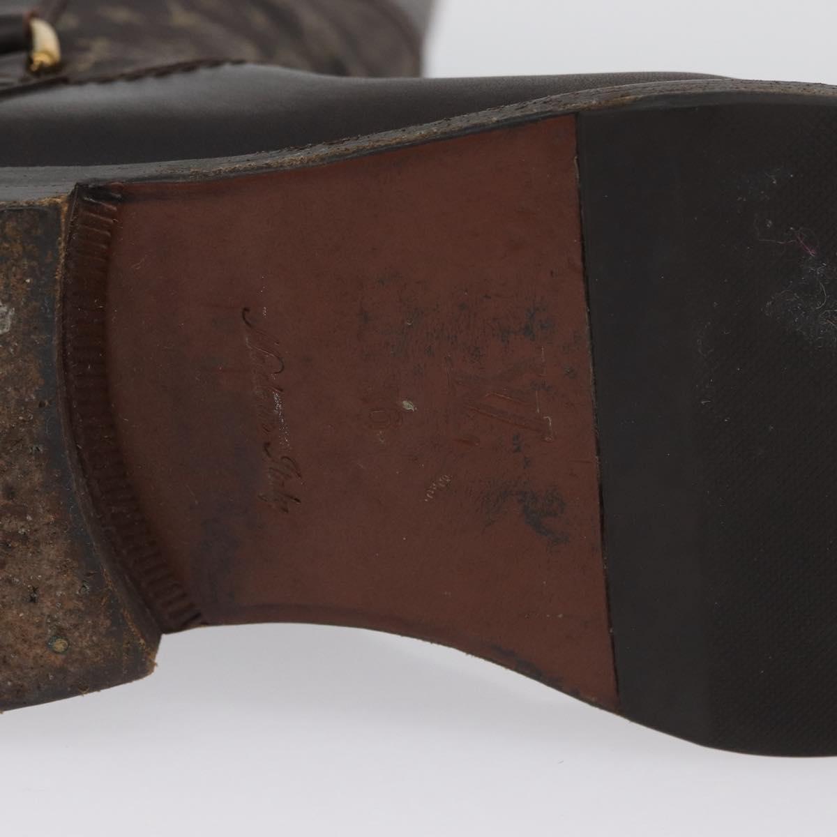 LOUIS VUITTON Monogram Idylle Boots 36 Dark Brown LV Auth 174048A