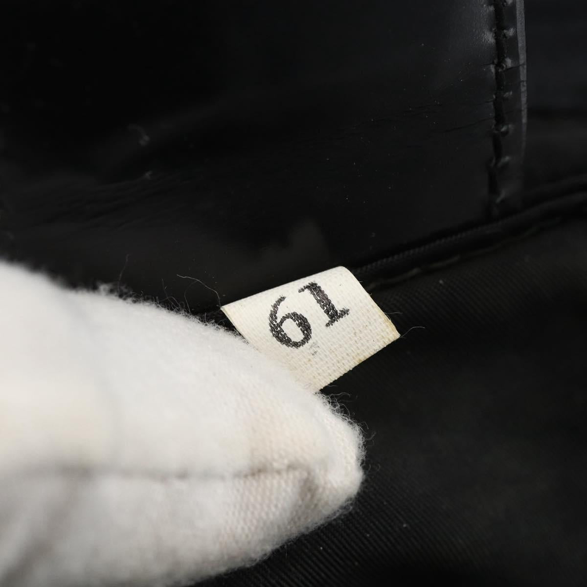 PRADA Tote Bag Nylon Black Silver Auth 174049