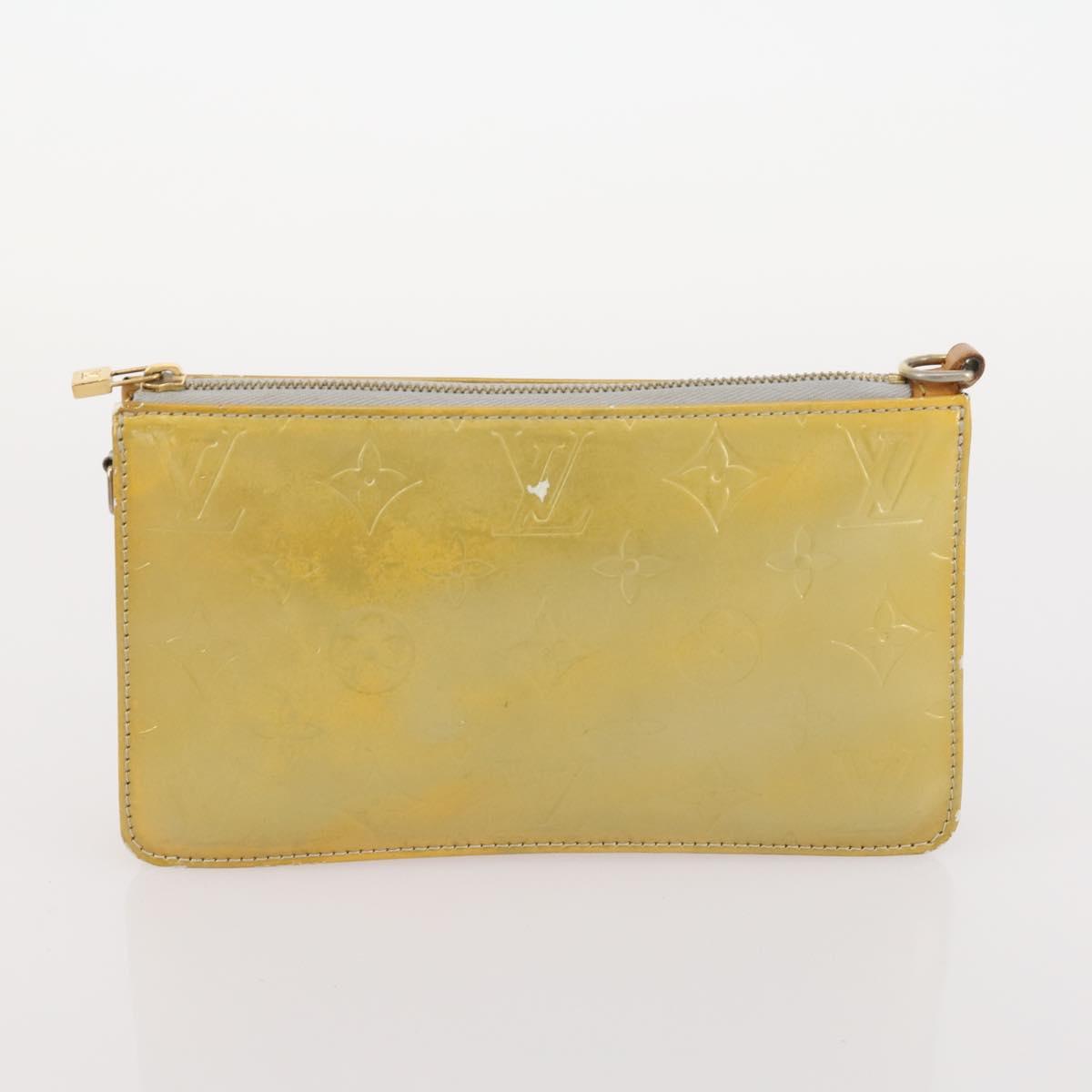 LOUIS VUITTON Monogram Vernis Hand Bag 5 Set Yellow LV Auth 174055