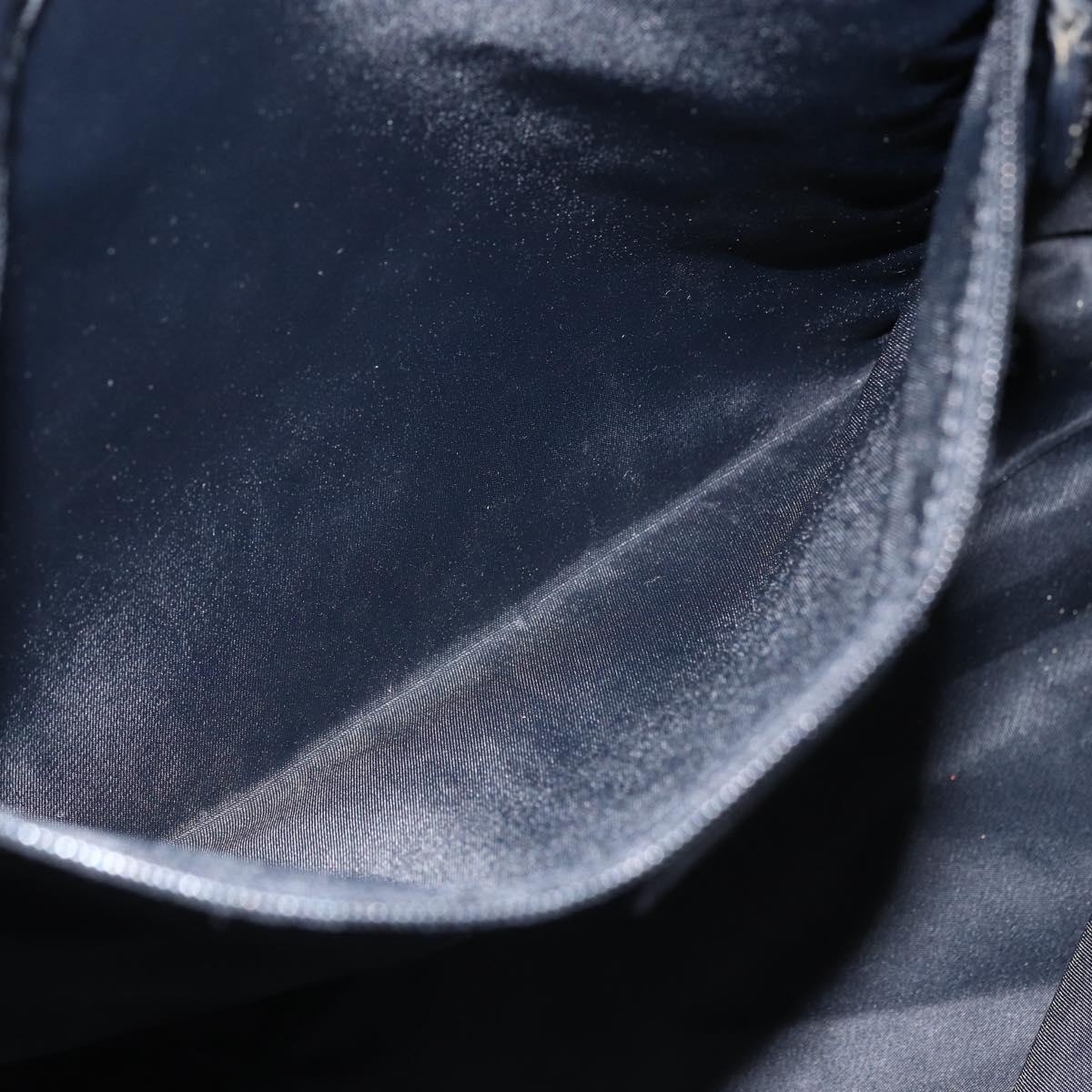 Christian Dior Trotter Canvas Shoulder Bag Black Silver Auth 174057A