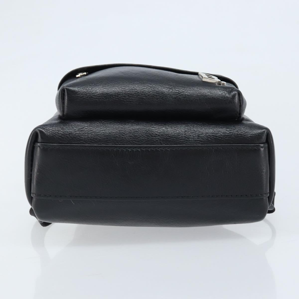 BALENCIAGA Backpack Leather Black Silver 580026 Auth 174080A