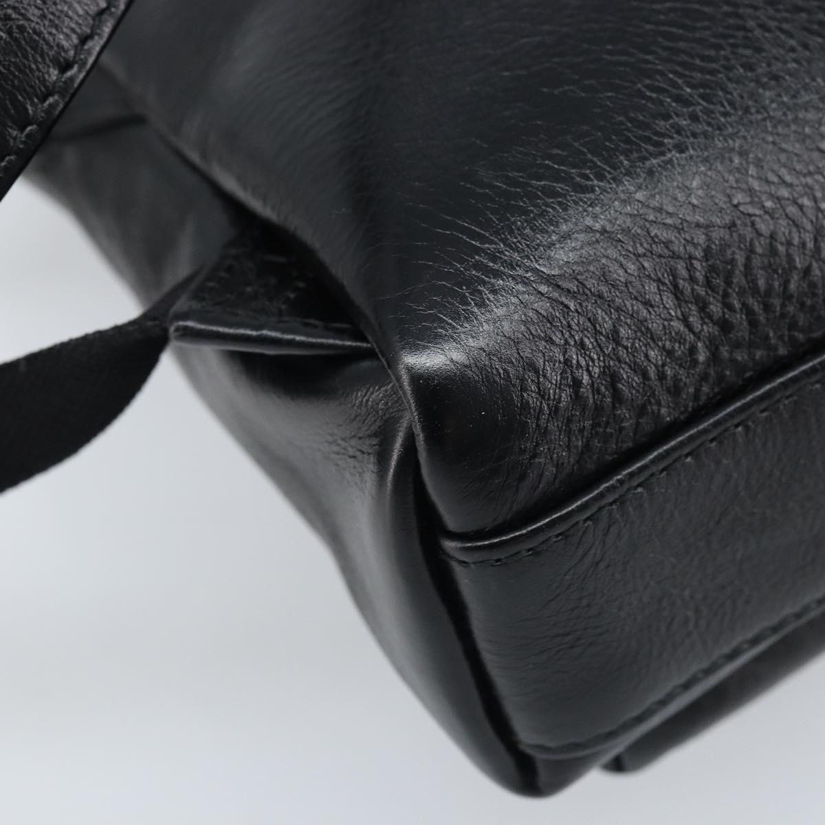 BALENCIAGA Backpack Leather Black Silver 580026 Auth 174080A