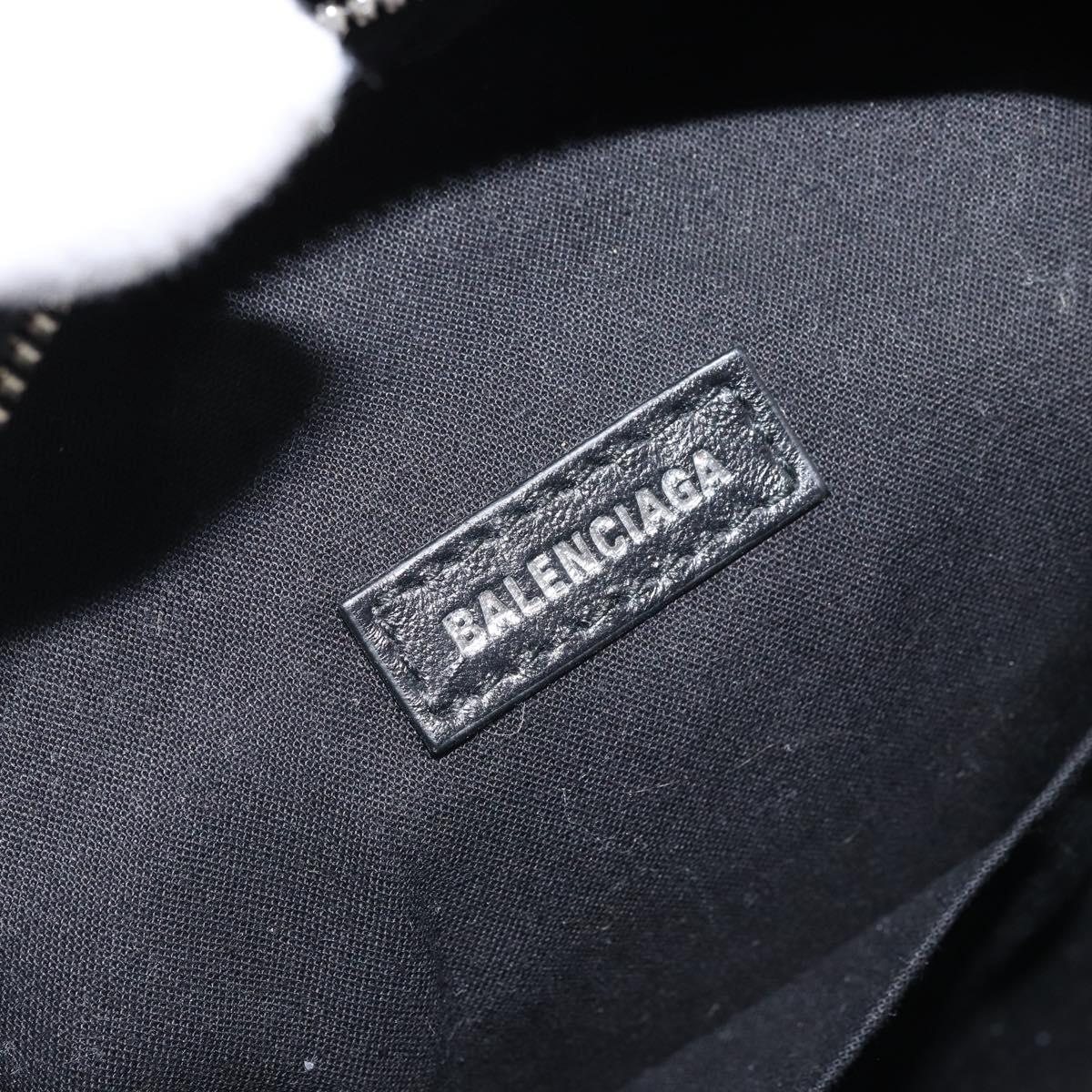 BALENCIAGA Backpack Leather Black Silver 580026 Auth 174080A