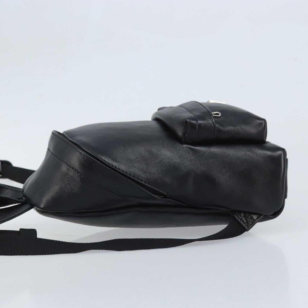BALENCIAGA Backpack Leather Black Silver 580026 Auth 174080A