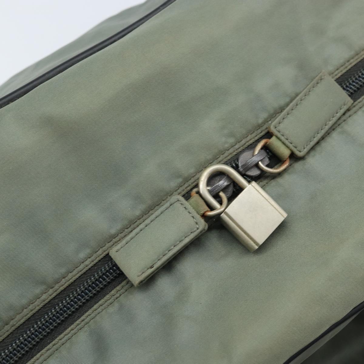 PRADA Sports Shoulder Bag Nylon Gray Silver Auth 174086