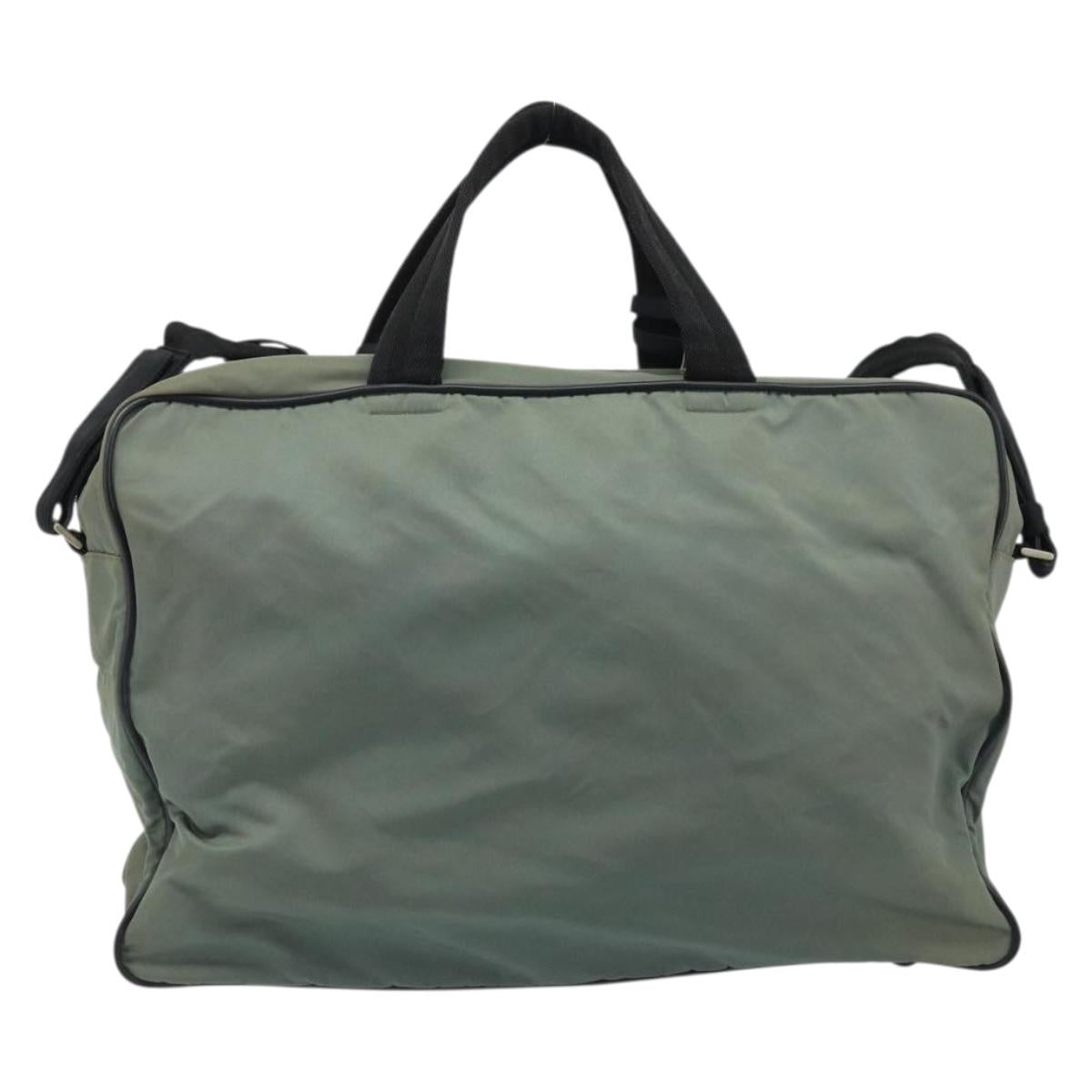 PRADA Sports Shoulder Bag Nylon Gray Silver Auth 174086
