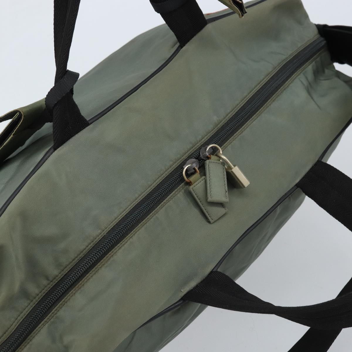 PRADA Sports Shoulder Bag Nylon Gray Silver Auth 174086
