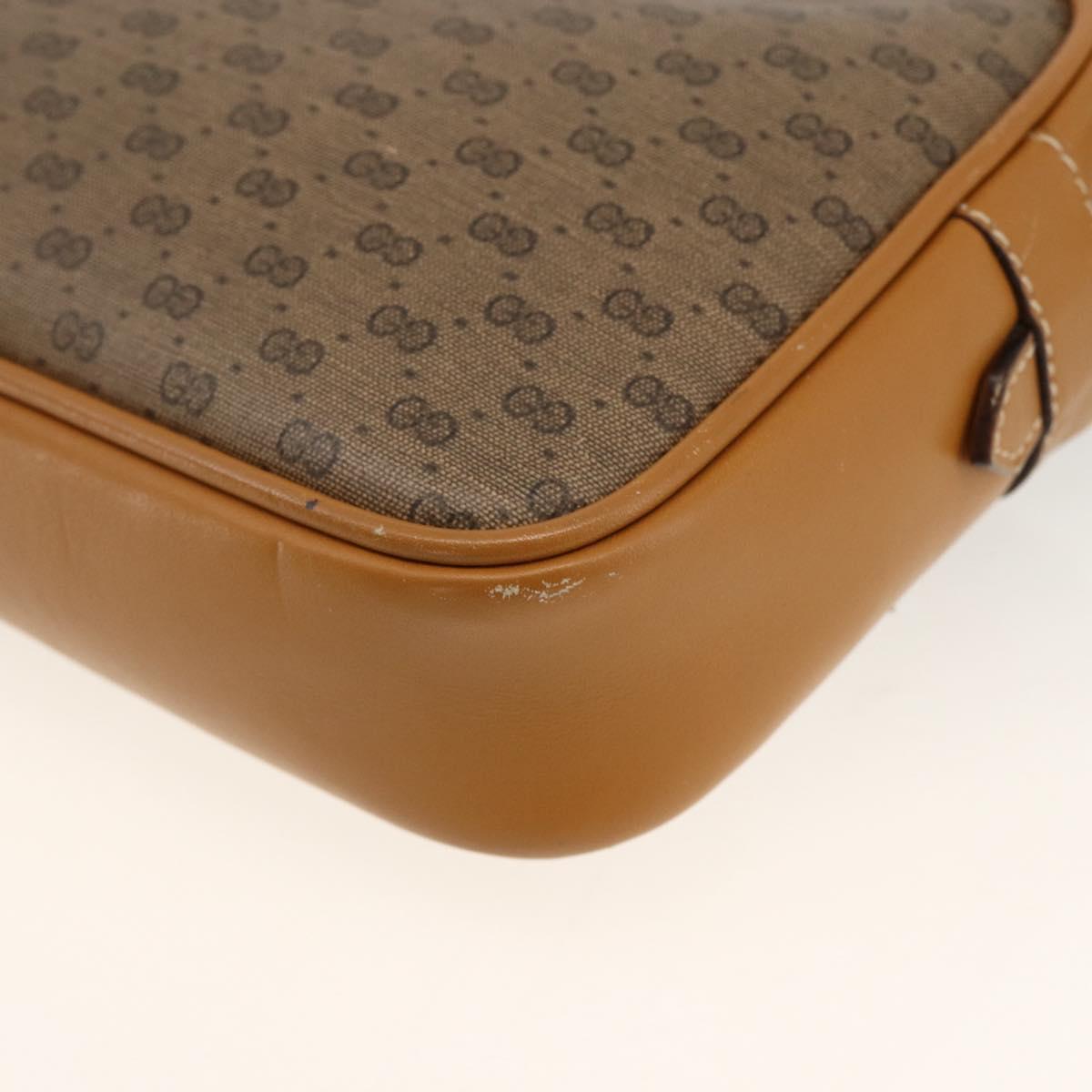 GUCCI Micro GG Supreme Shoulder Bag PVC Beige Gold 007 104 0098 Auth 174093