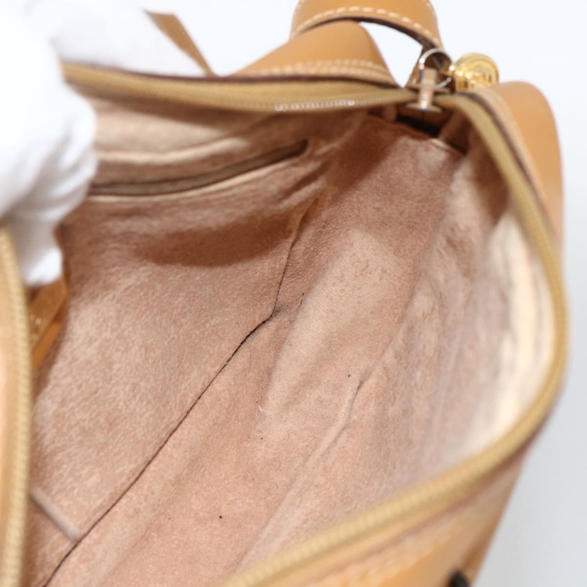 GUCCI Micro GG Supreme Shoulder Bag PVC Beige Gold 007 104 0098 Auth 174093