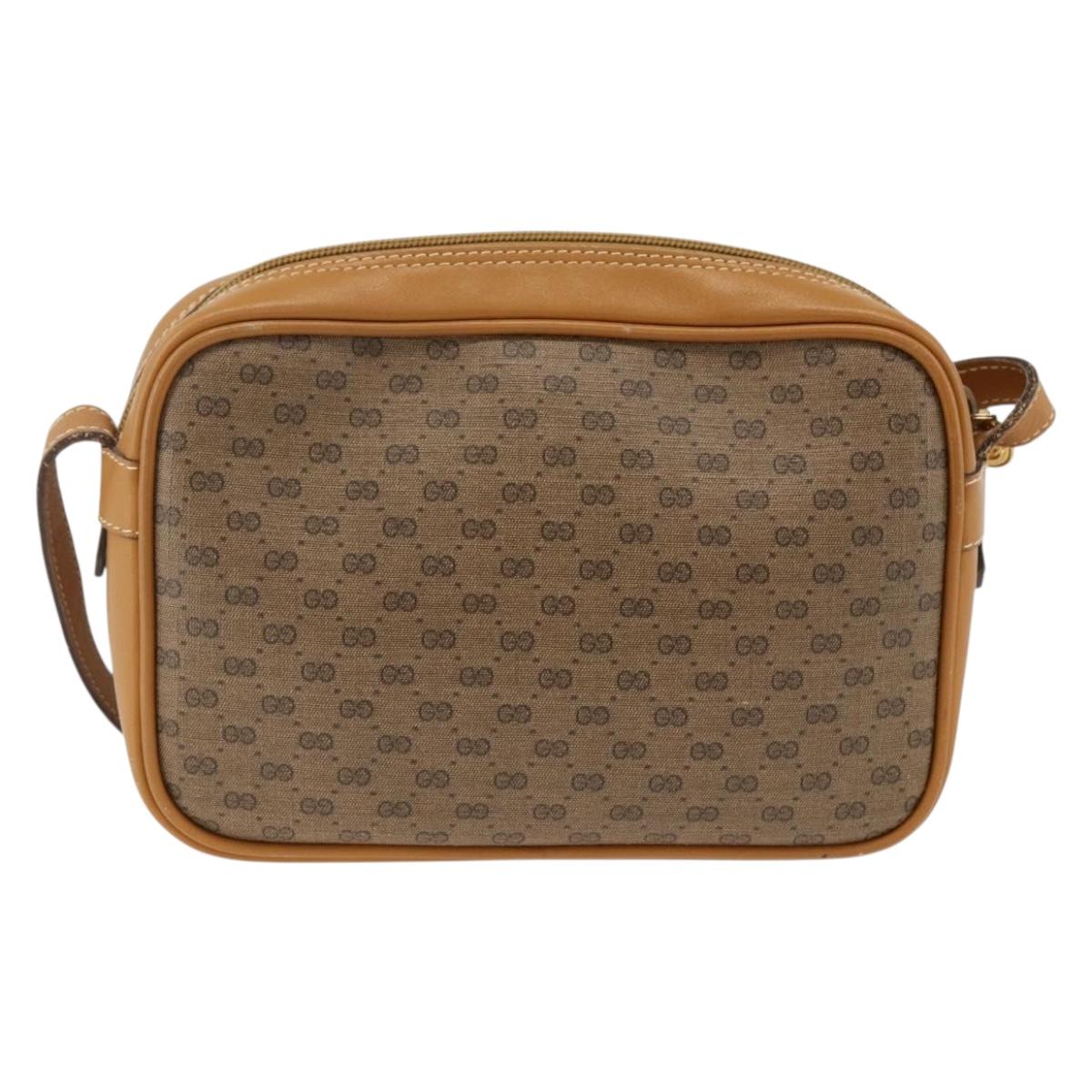 GUCCI Micro GG Supreme Shoulder Bag PVC Beige Gold 007 104 0098 Auth 174093